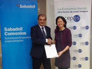 CEPES y Banco Sabadell firman un convenio para financiar a empresas de la Economía Social